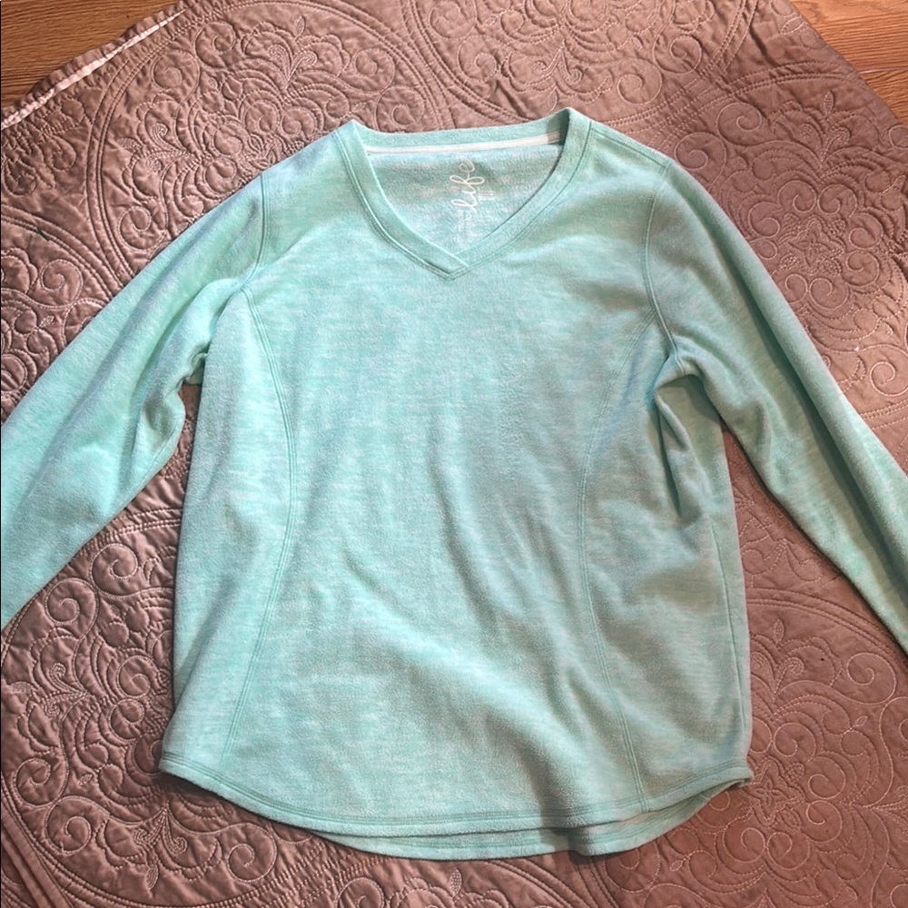 Made for Life Aqua V-Neck Women's Sweater